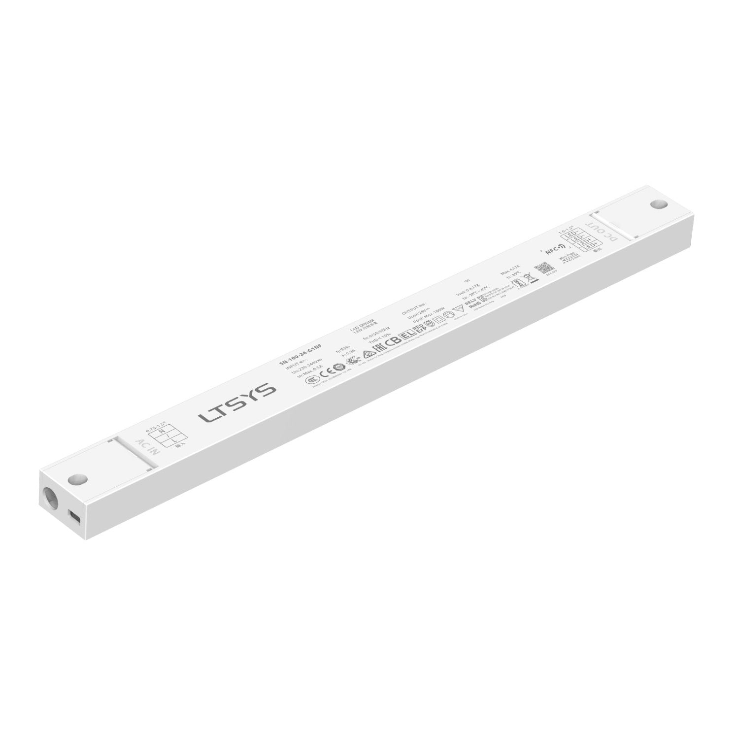 LED-Driver ON/OFF CV Non-Dim 100W Slim NFC