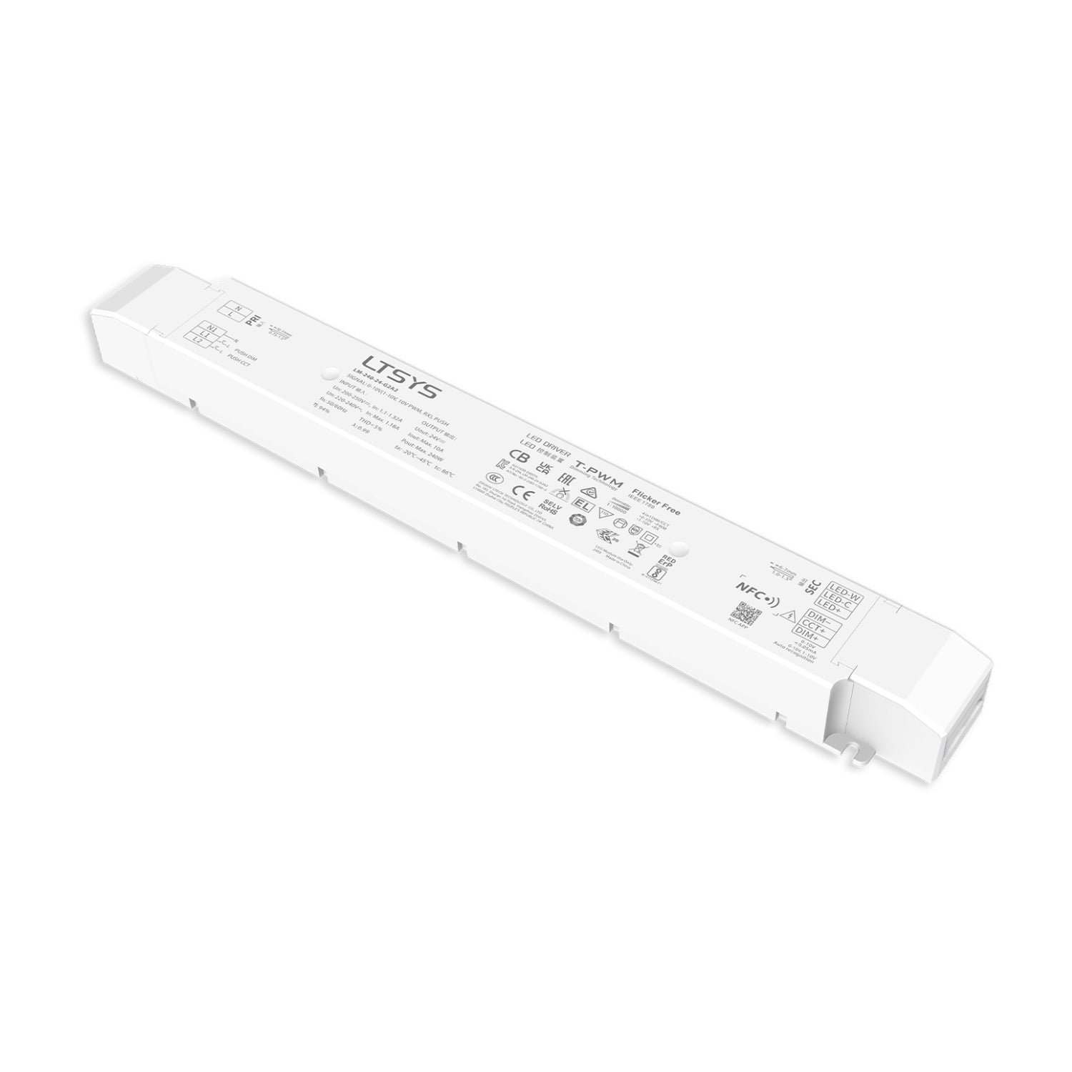 LED-Driver 0/1-10V CV Dim 240W TW NFC
